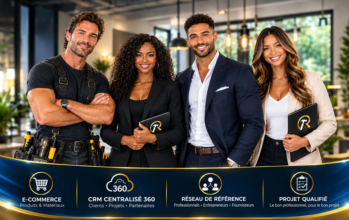 L'équipe RenoFlow — E-Commerce, CRM 360, Réseau de référence, Projet qualifié